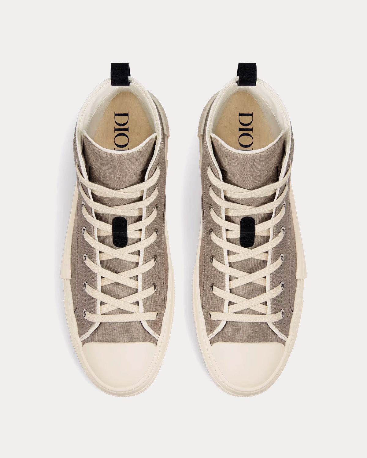 Dior B23 Beige Canvas with AsteroDior Signature High Top Sneakers - 2