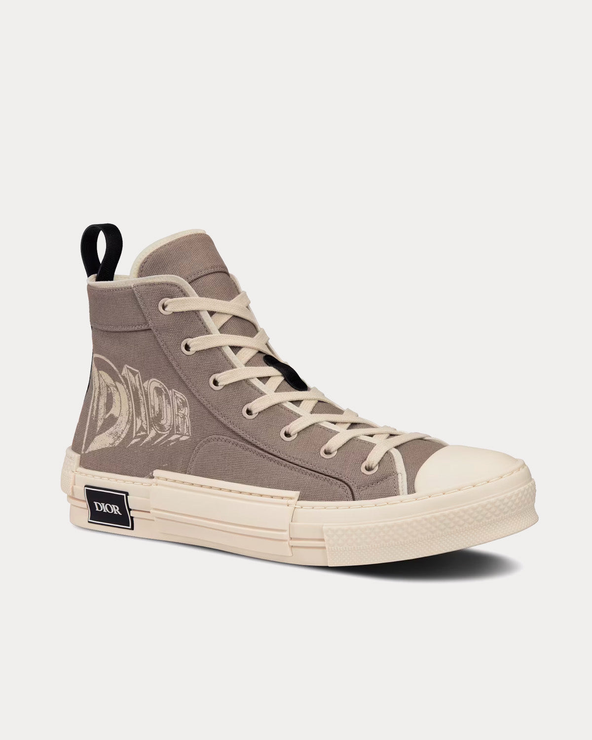 Dior B23 Beige Canvas with AsteroDior Signature High Top Sneakers - 3