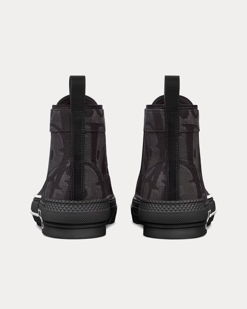 Dior B23 Black Maxi Dior Oblique Jacquard High Top Sneakers