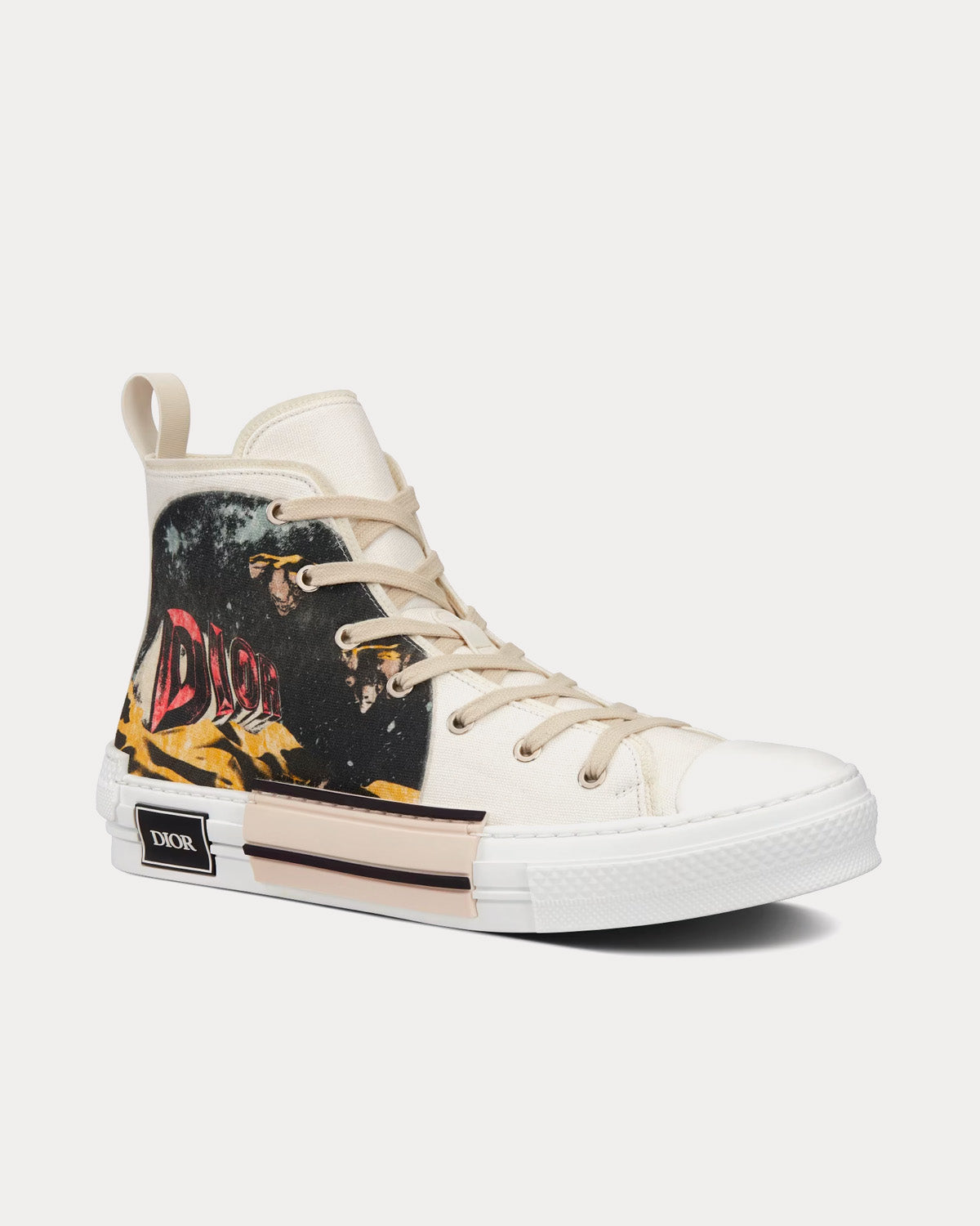 Dior B23 White Canvas with AsteroDior Signature High Top Sneakers - 3