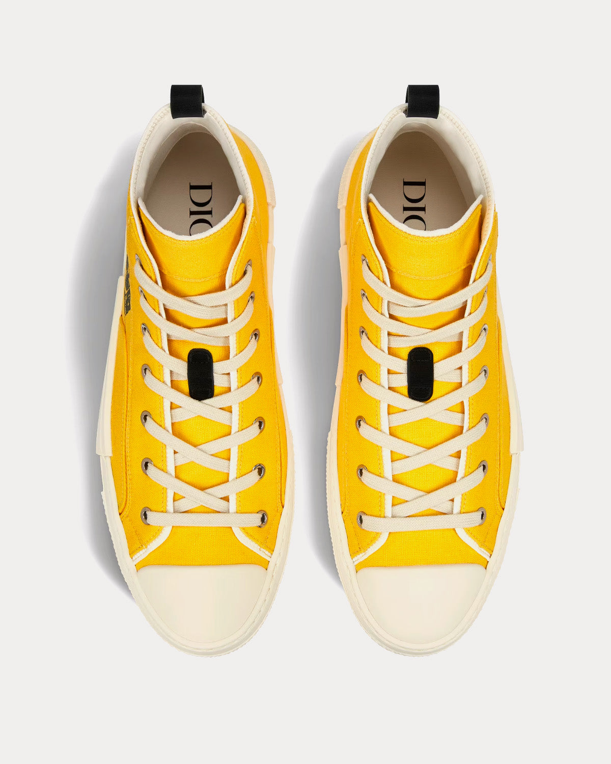 Dior B23 Yellow Canvas with AsteroDior Signature High Top Sneakers - 2