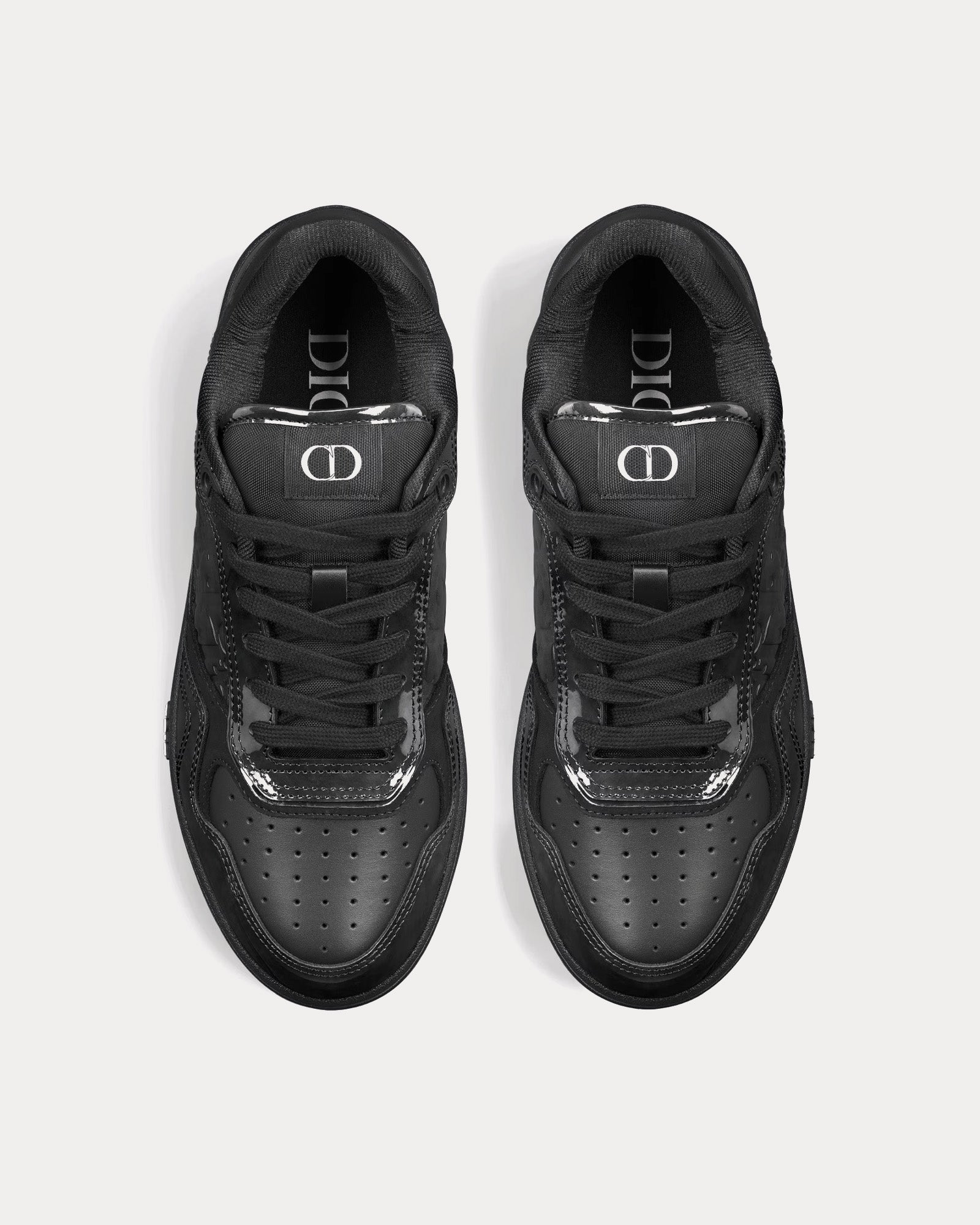 Dior B27 Black Patent Calfskin and Dior Oblique Gravity Leather Low Top Sneakers - 2