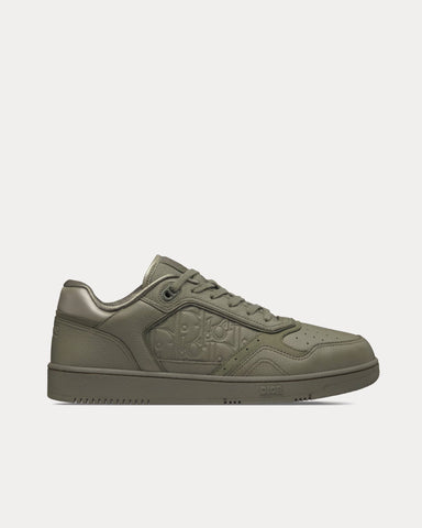 Dior B27 Khaki Grained Calfskin and Khaki Dior Gravity Leather Low Top Sneakers