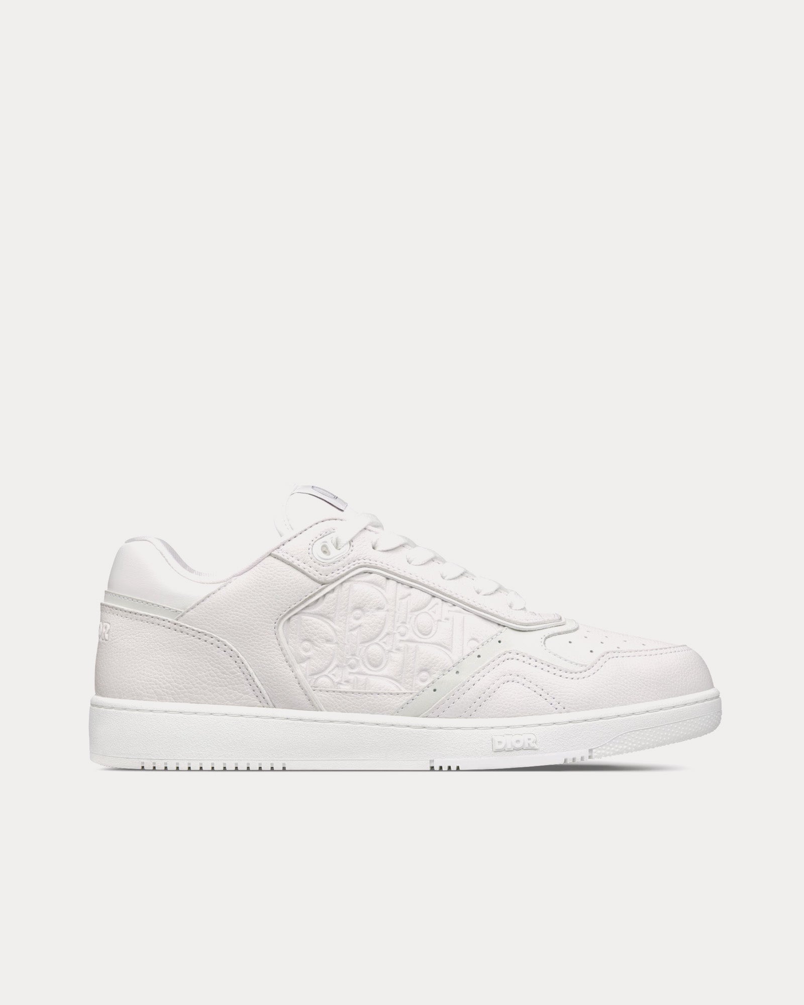 Dior B27 White Grained Calfskin and White Dior Gravity Leather Low Top Sneakers - 1