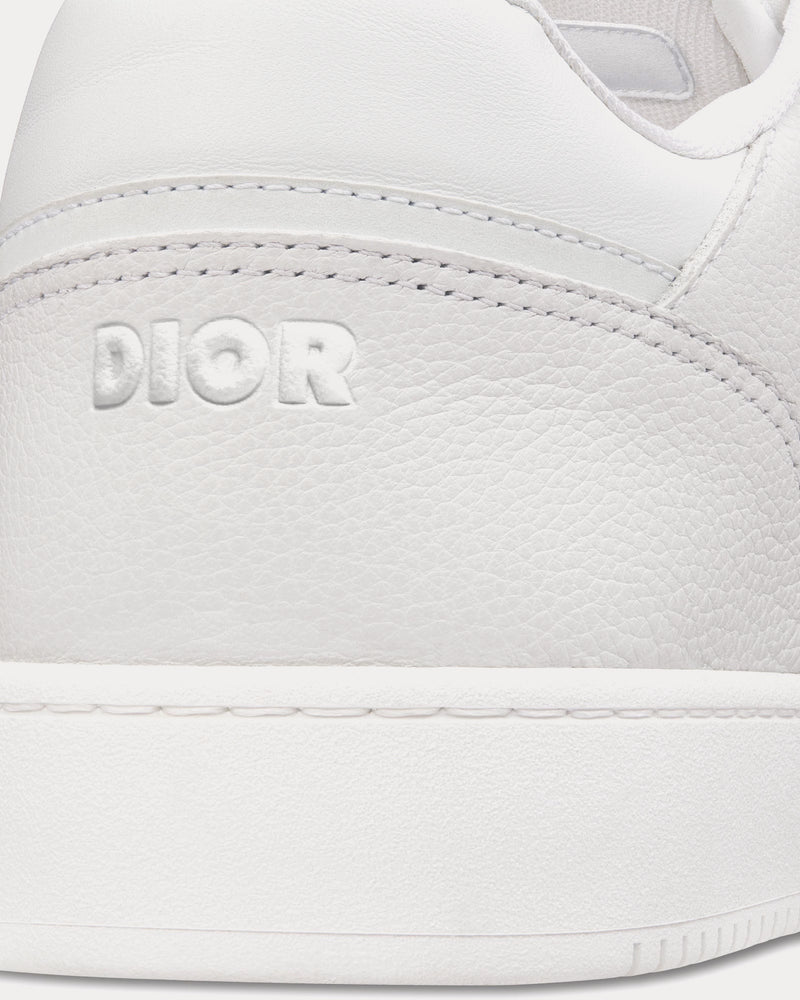 Dior B27 White Grained Calfskin and White Dior Gravity Leather Low Top Sneakers - 4