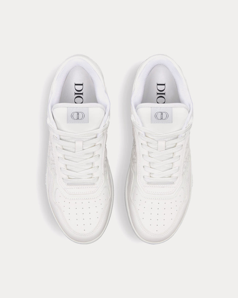 Dior B27 White Grained Calfskin and White Dior Gravity Leather Low Top Sneakers - 2