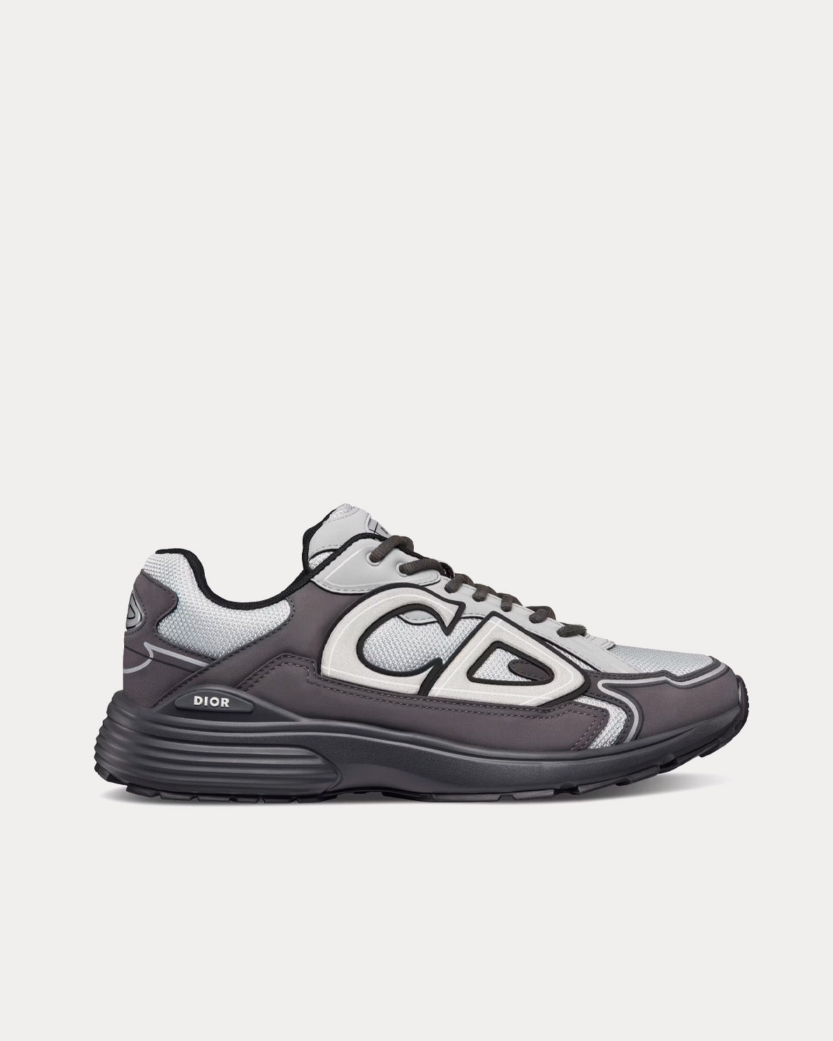 Dior B30 Gray Mesh with Anthracite and Gray Technical Fabric Low Top Sneakers - 1