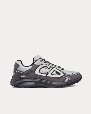 Dior B30 Gray Mesh with Anthracite and Gray Technical Fabric Low Top Sneakers