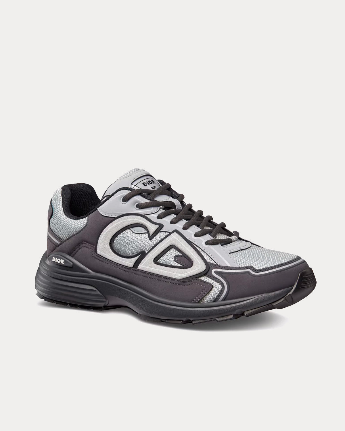 Dior B30 Gray Mesh with Anthracite and Gray Technical Fabric Low Top Sneakers - 3