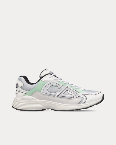 Dior B30 Mesh & Technical Fabric Gray / Light Green / White / Black Low Top Sneakers