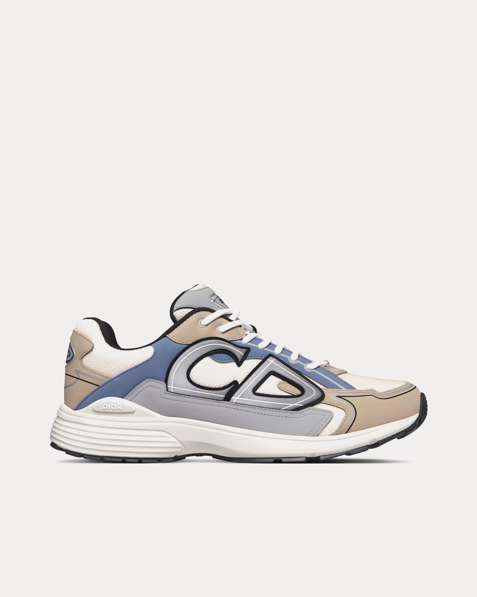 Dior B30 Cream Mesh and Beige, Blue and Gray Technical Fabric Low Top ...