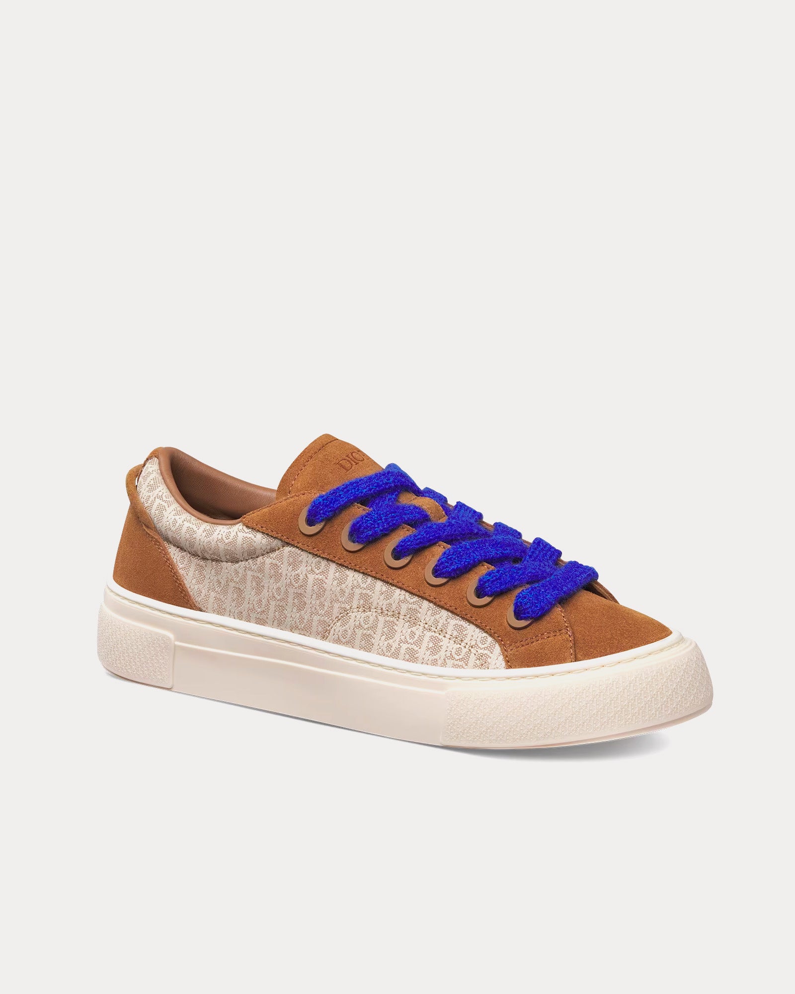 Dior B33 Brown and Cream Dior Oblique Jacquard and Brown Suede Low Top Sneakers - 3