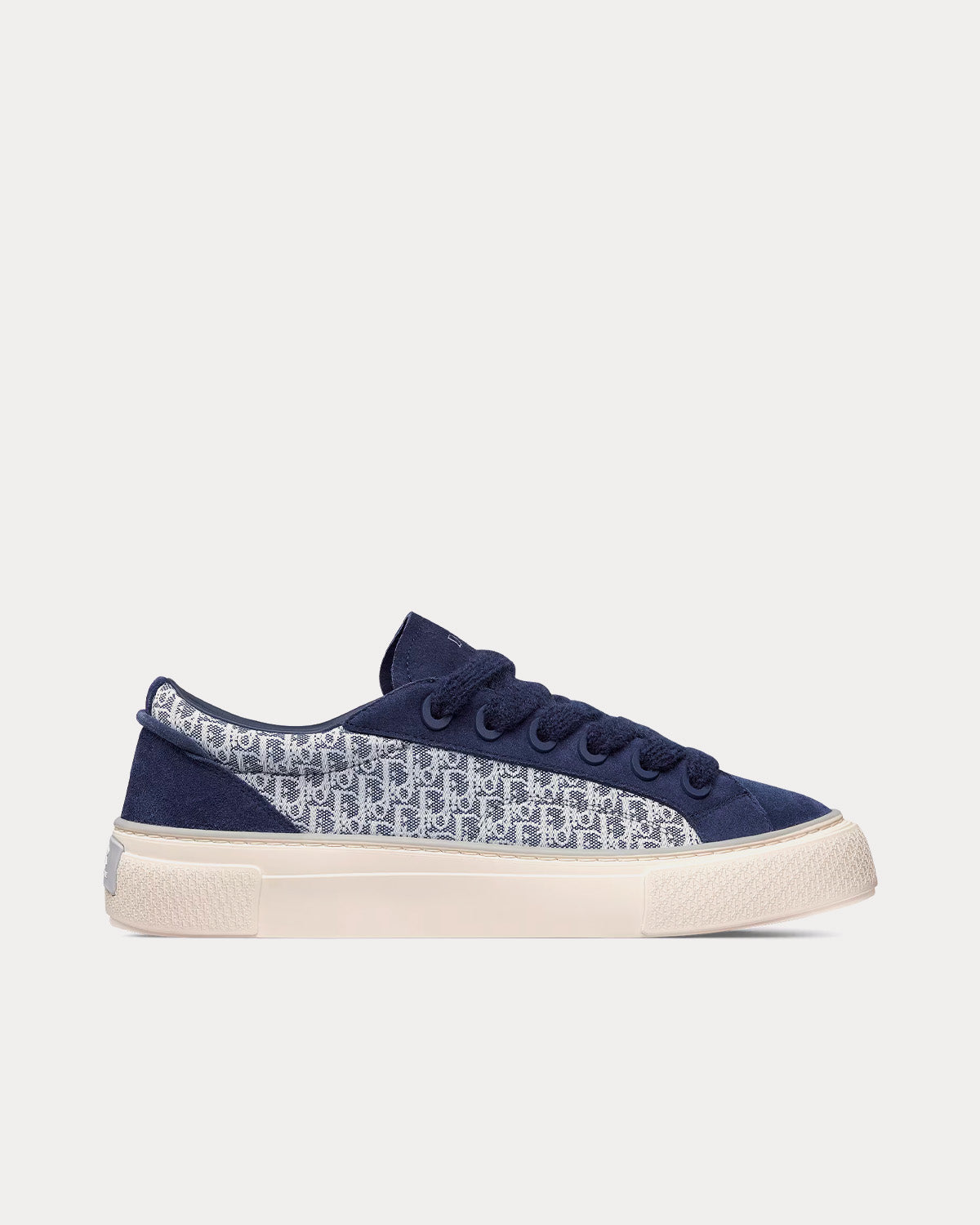 Dior B33 Navy Blue Dior Oblique Jacquard and Suede Low Top Sneakers - 1