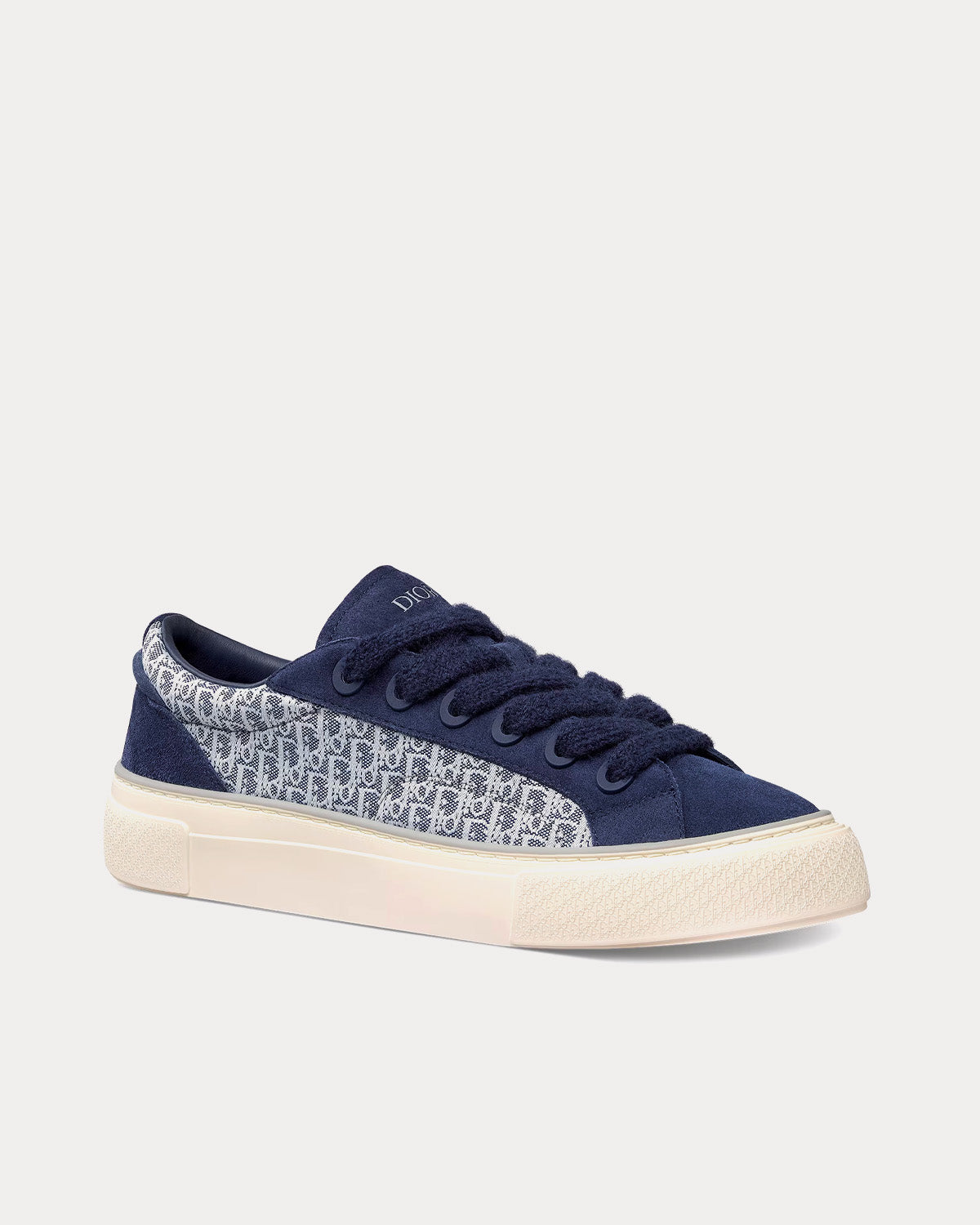 Dior B33 Navy Blue Dior Oblique Jacquard and Suede Low Top Sneakers - 3