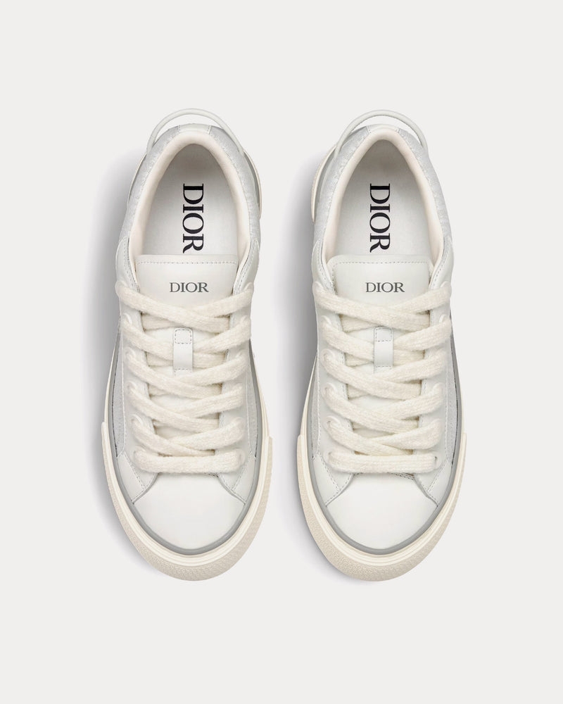 Dior B33 White Smooth Calfskin and Dior Oblique Jacquard Low Top Sneakers - 2