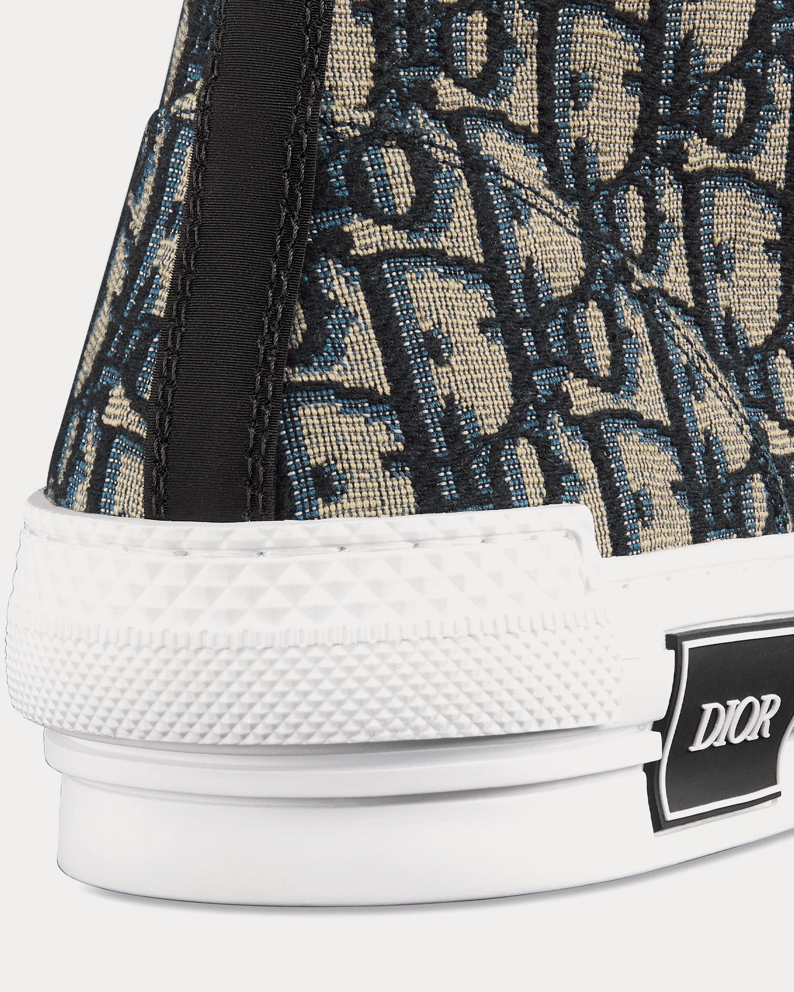 Dior B23 Dior Oblique Jacquard Beige / Black High Top Sneakers - 2