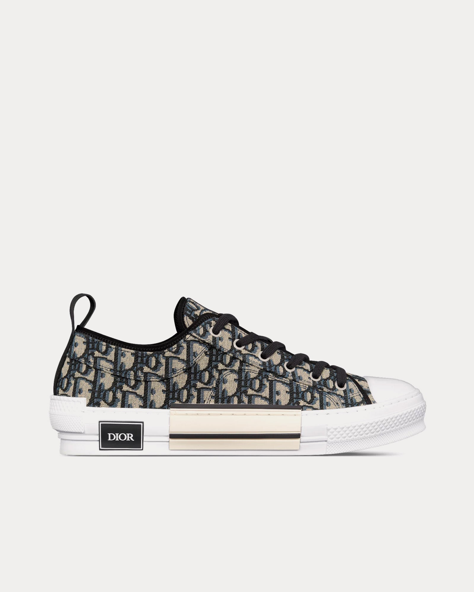 Dior B23 Dior Oblique Jacquard Beige / Black Low Top Sneakers - 1