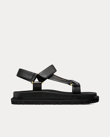 Dior D-Wave Black Lambskin Sandals