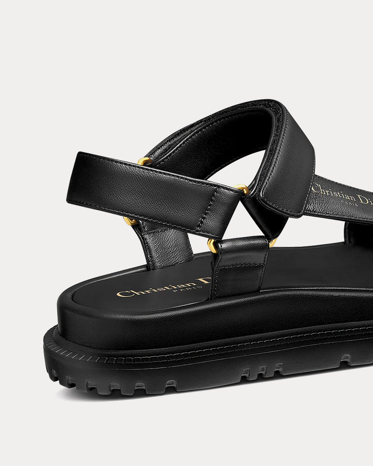 Dior D-Wave Black Lambskin Sandals - 3