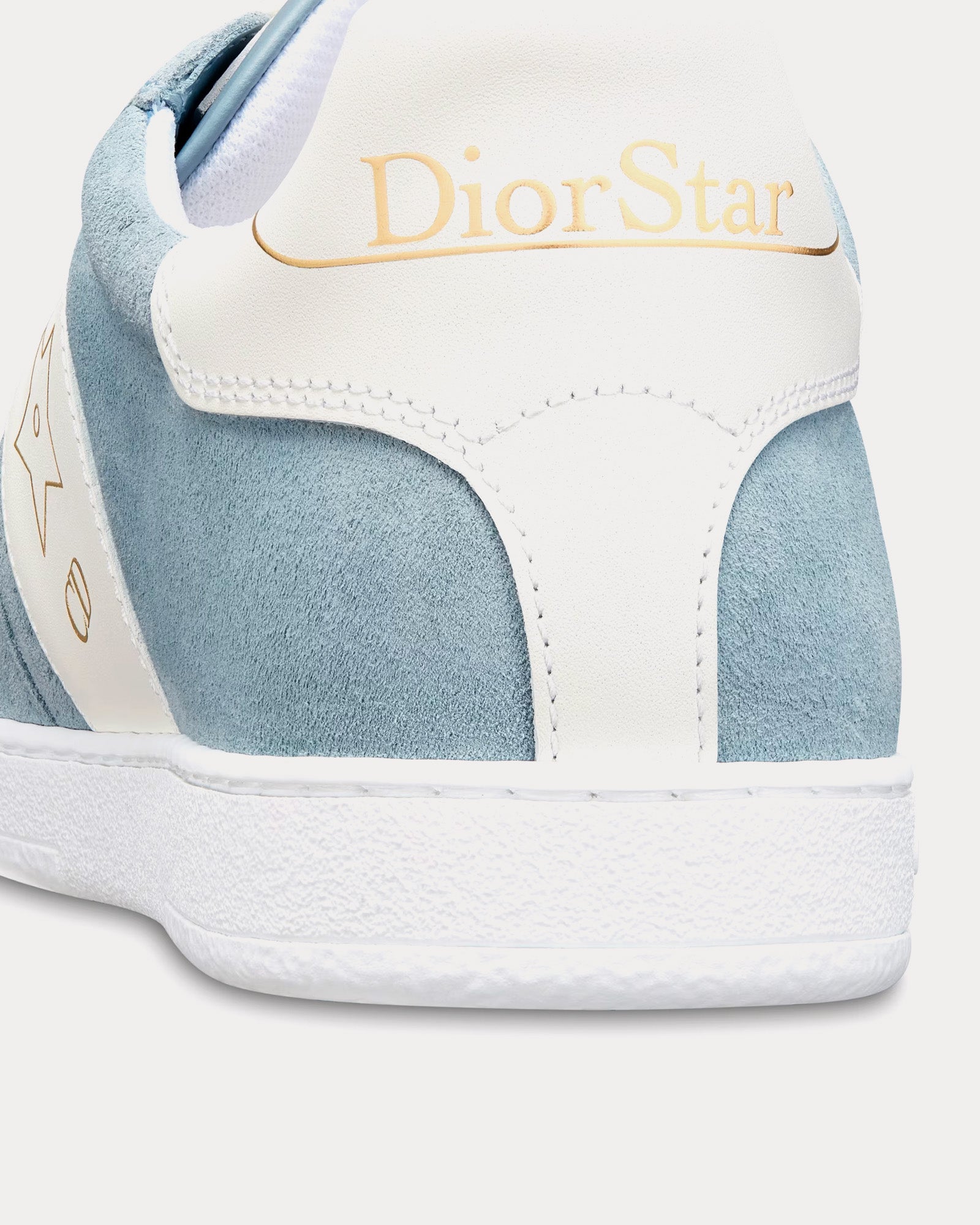 Dior Dior Star Suede & Calfskin Pastel Blue / White Low Top Sneakers - 4