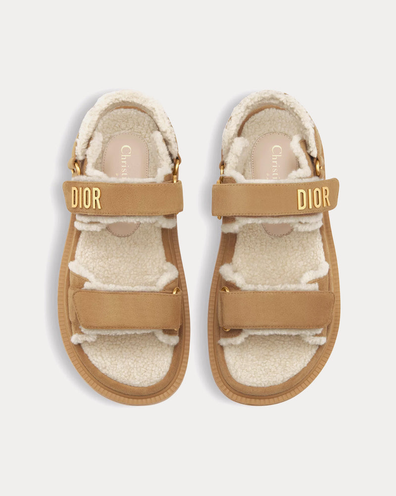 Dior Dioract Suede Goatskin Beige Sandals - 2