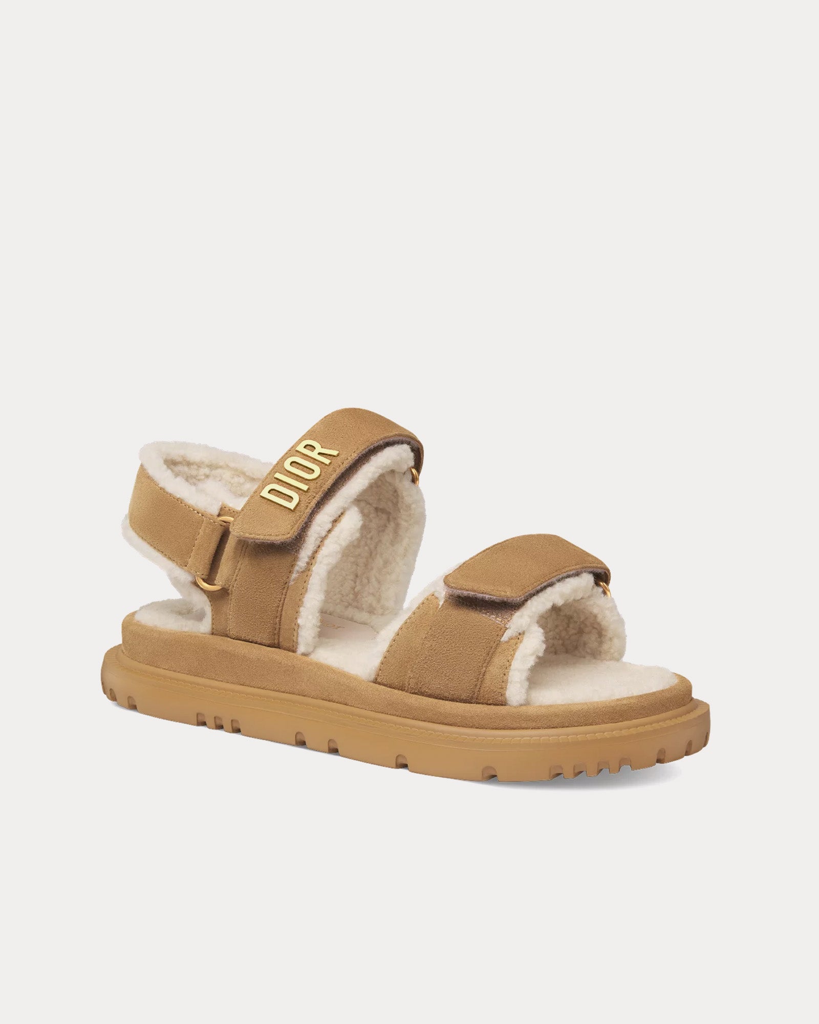 Dior Dioract Suede Goatskin Beige Sandals - 3