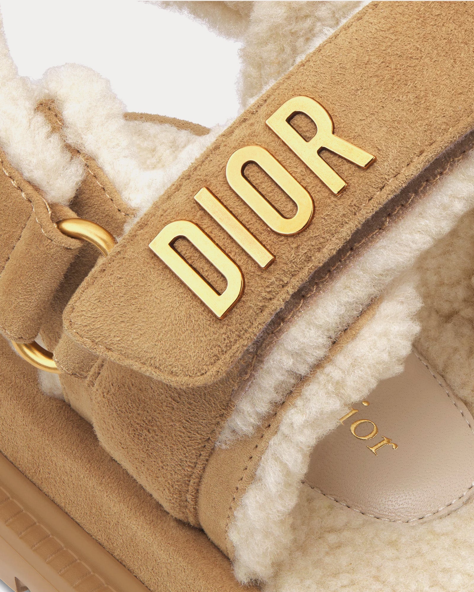 Dior Dioract Suede Goatskin Beige Sandals - 4