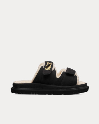 Dior Dioract Suede Goatskin Black Slides