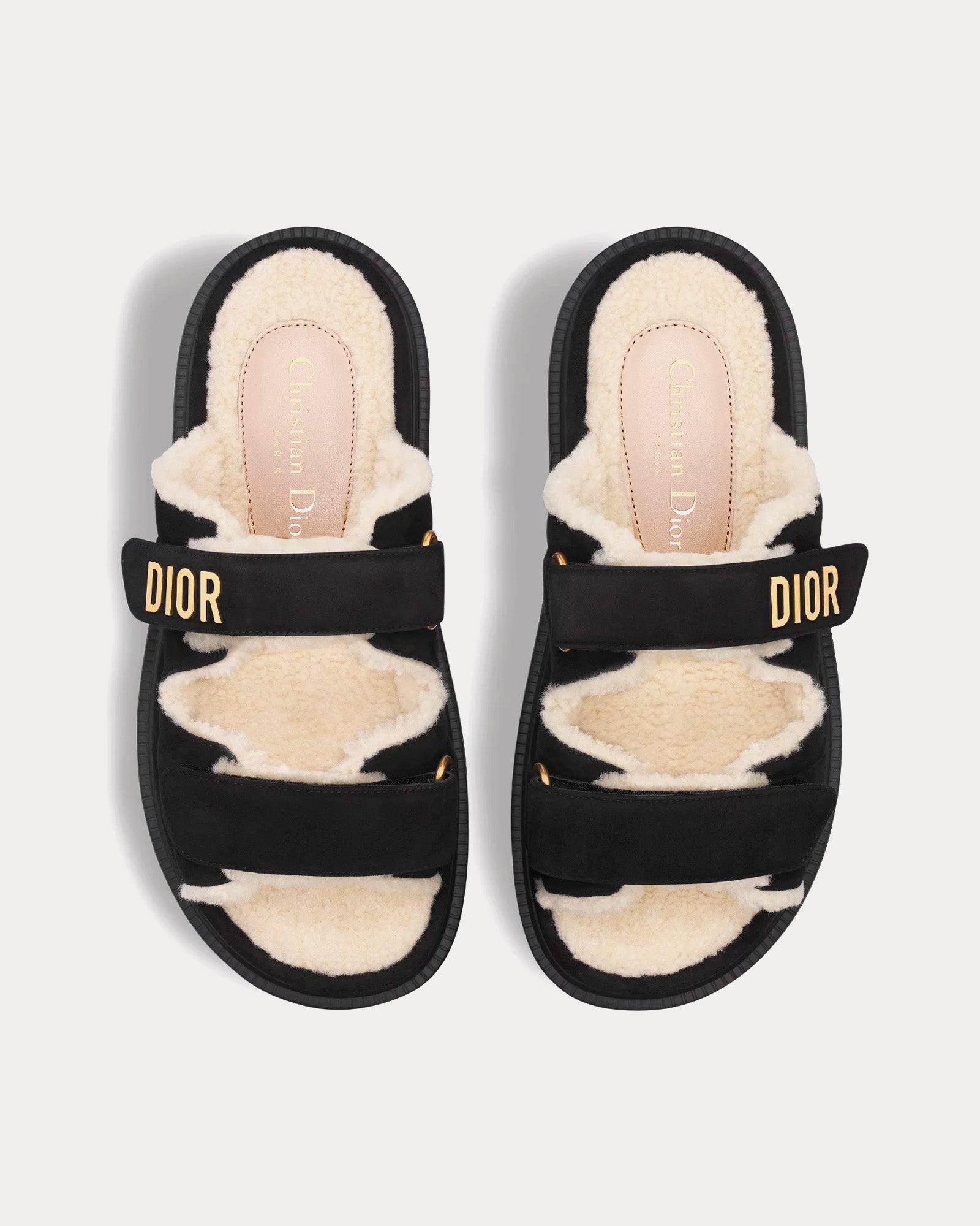 Dior Dioract Suede Goatskin Black Slides - 2