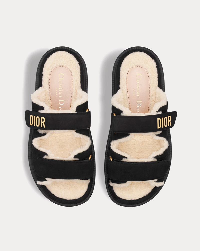 Dior Dioract Suede Goatskin Black Slides - 2