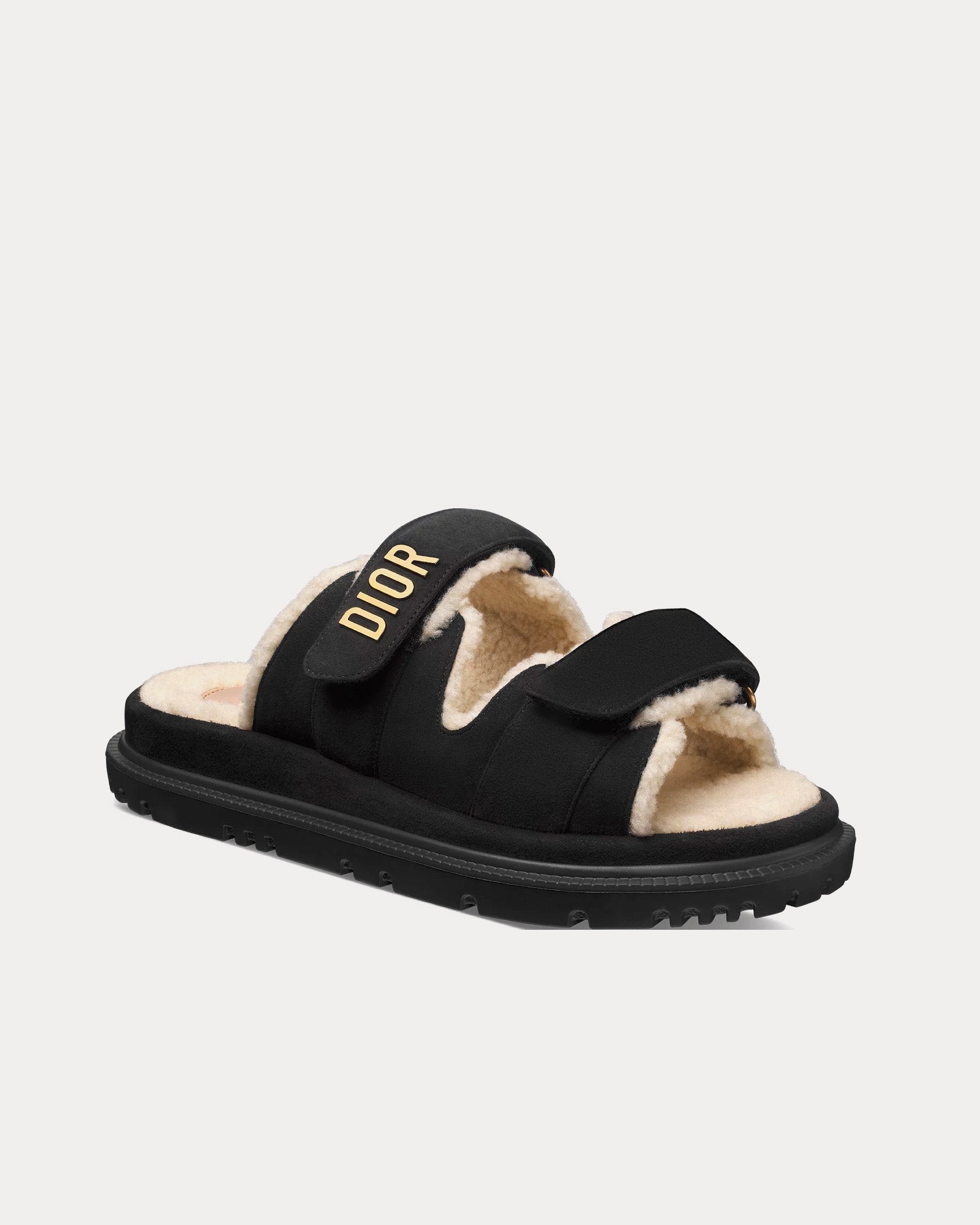 Dior Dioract Suede Goatskin Black Slides - 3