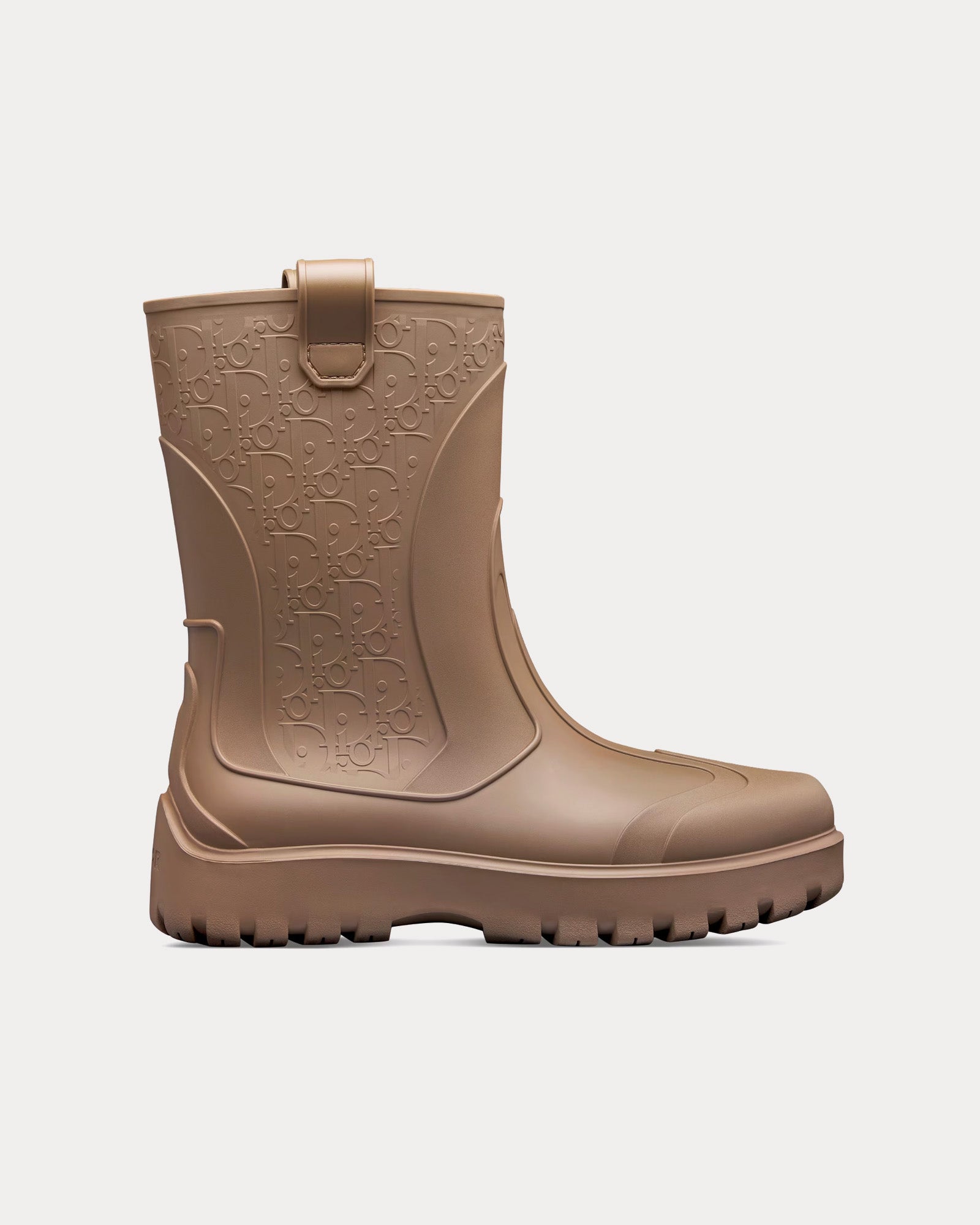 Dior Garden Brown Rubber with Dior Oblique Motif Rain Boots - 1