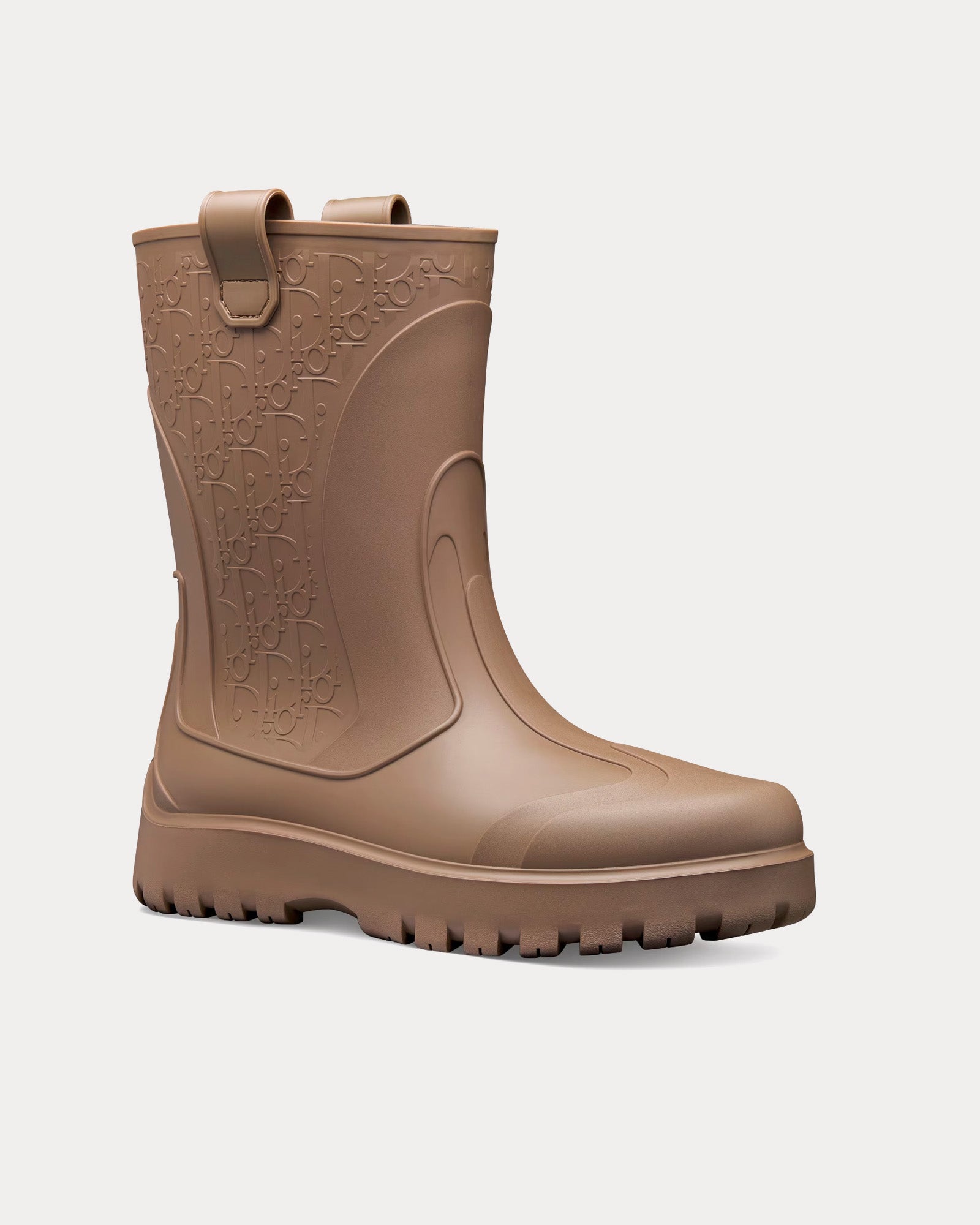 Dior Garden Brown Rubber with Dior Oblique Motif Rain Boots - 3