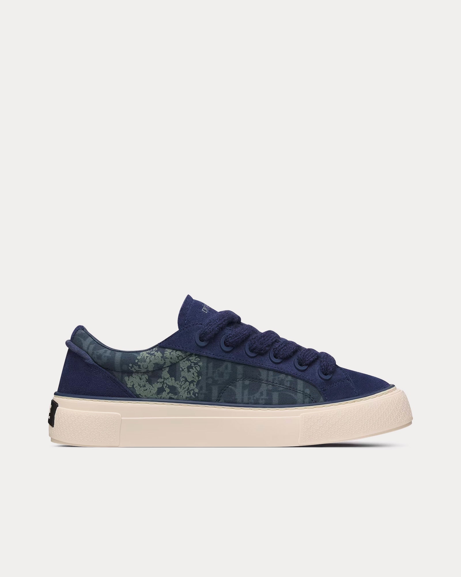 Dior x Denim Tears Dior Tears B33 Blue Dior Oblique Denim and Peace Sign Dior Tears and Navy Blue Suede Low Top Sneakers - 1