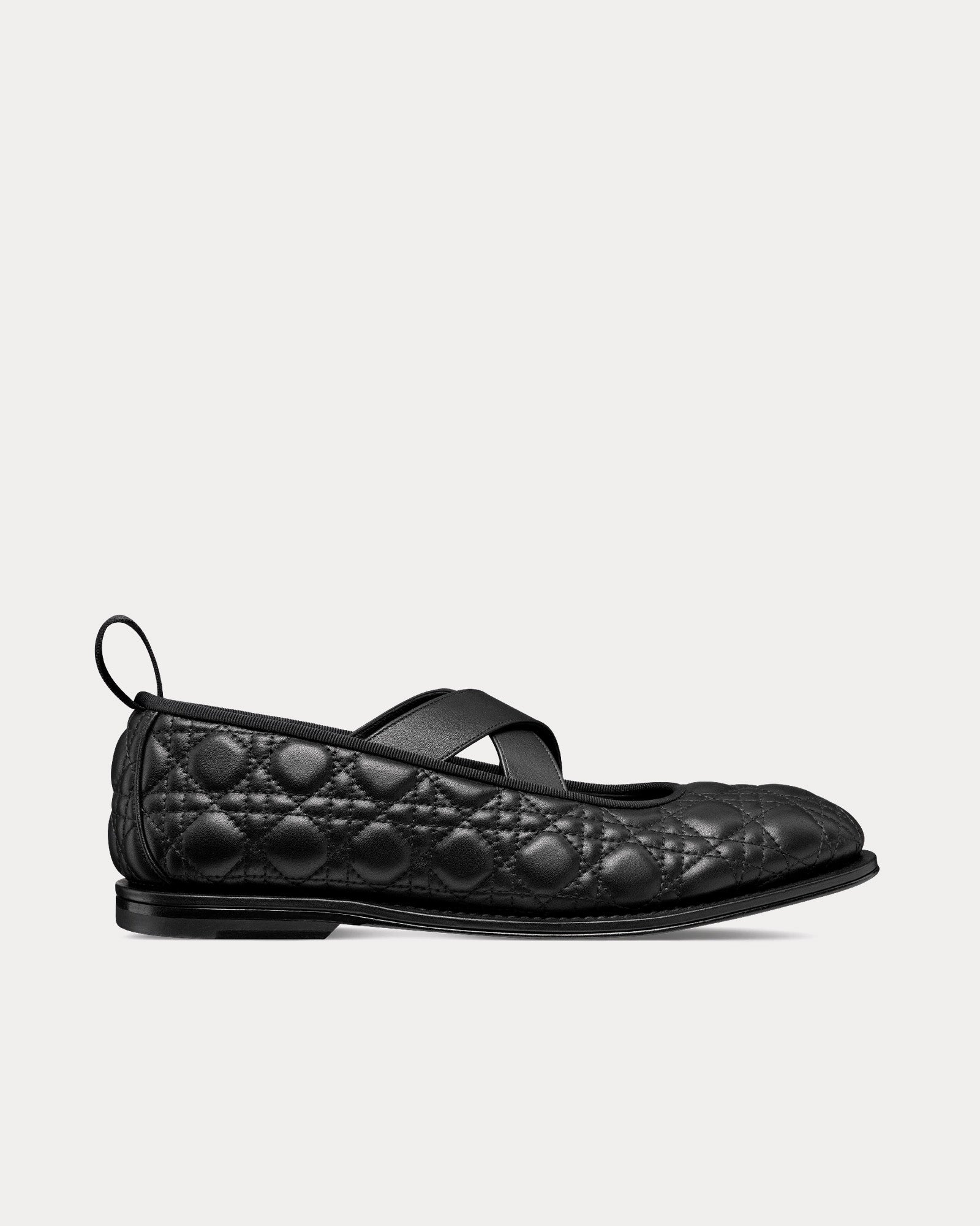 Dior Tendu Ballet Flat Black Kumo Cannage Calfskin Sandals - 1