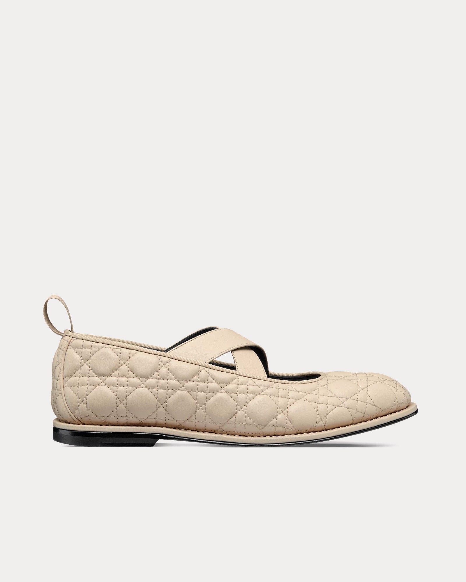 Dior Tendu Ballet Flat Beige Kumo Cannage Calfskin Sandals - 1