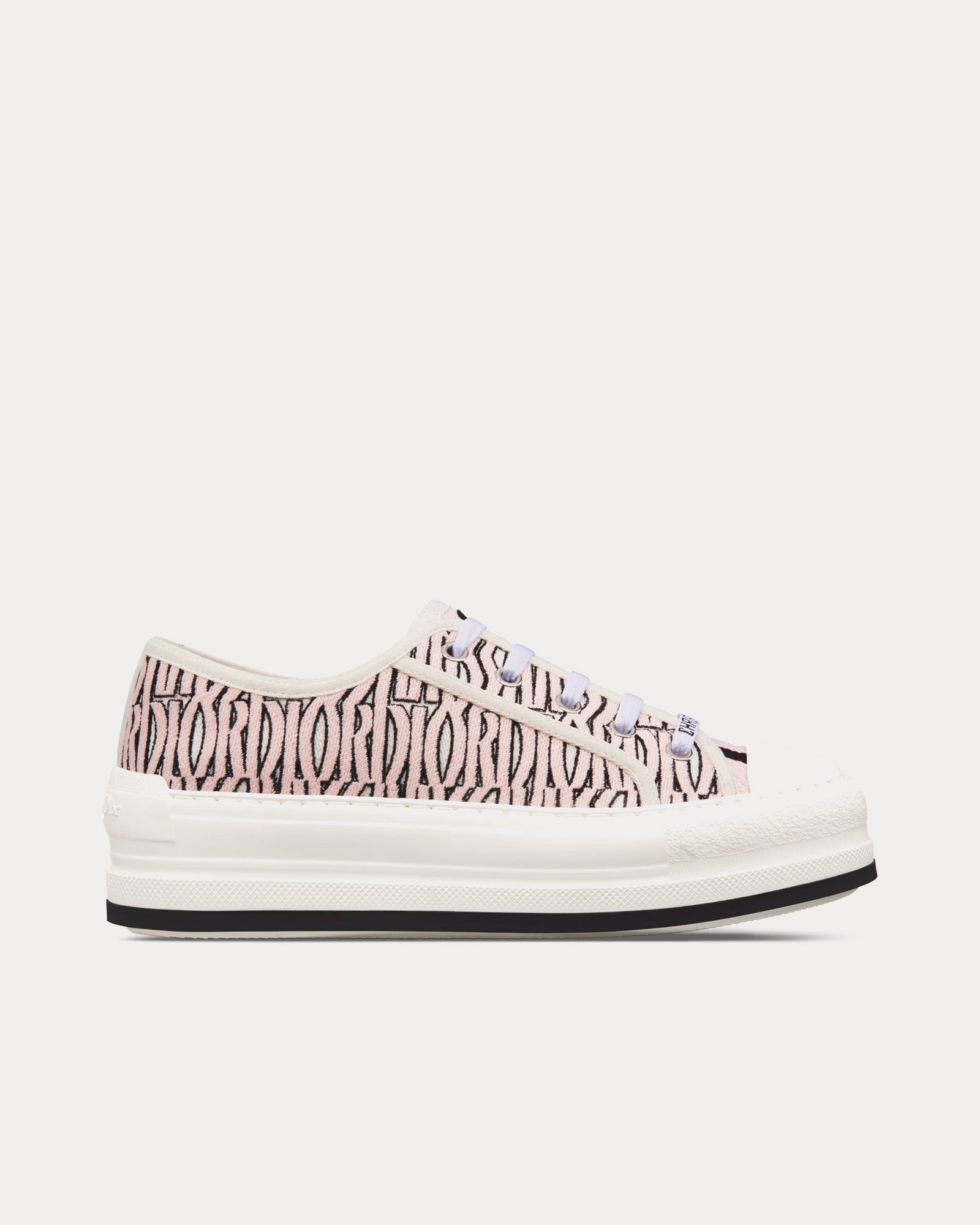 Dior Walk'n'Dior Platform Embroidered Cotton with Pale Pink Miss Dior Allover Motif Low Top Sneakers - 1