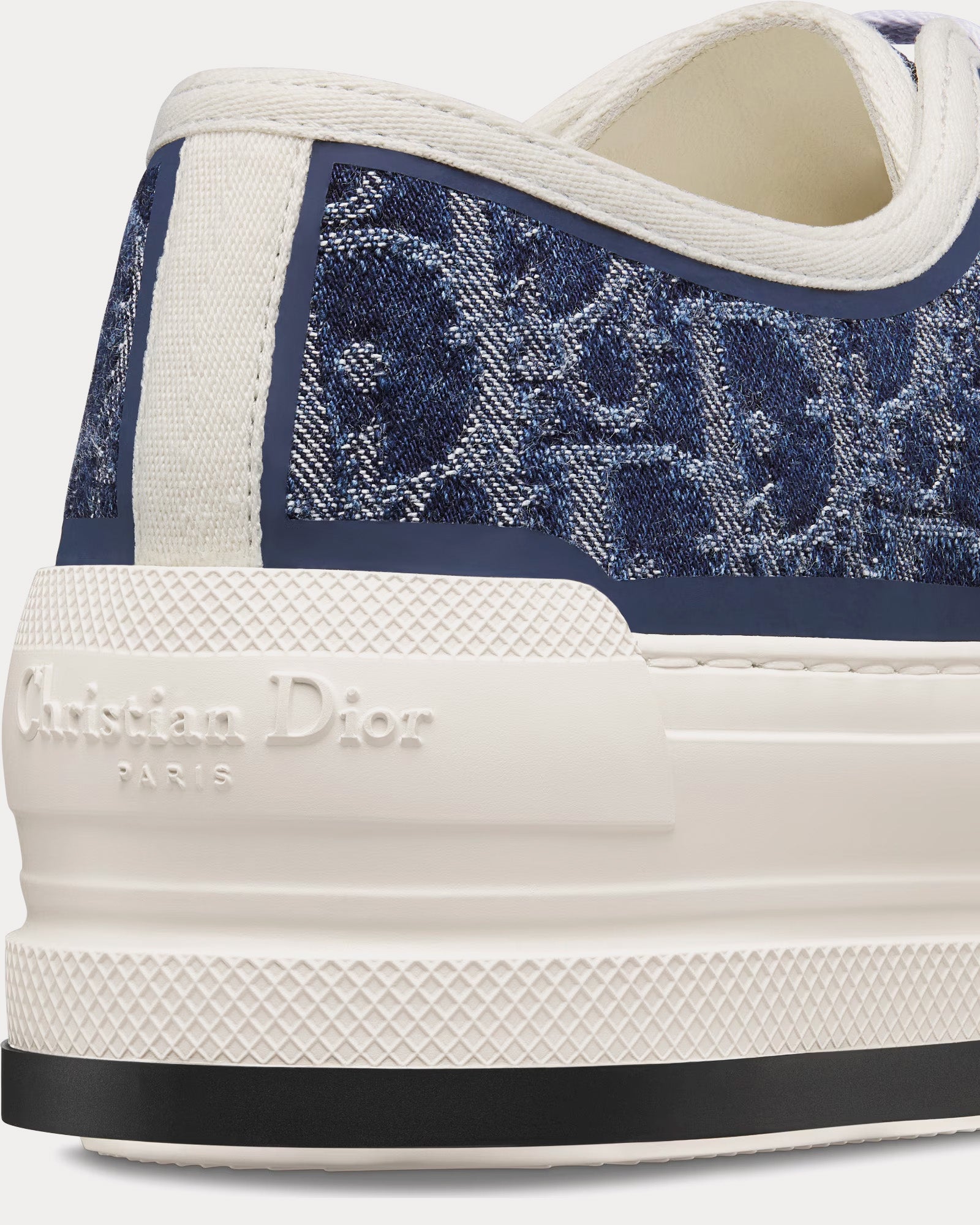 Dior Walk'n'Dior Platform Blue Stonewashed-Effect Cotton Denim Embroidered with Dior Oblique Motif Low Top Sneakers - 3