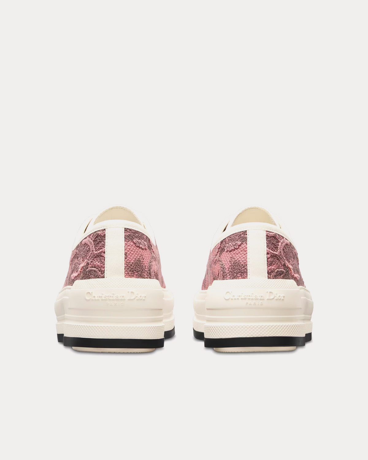 Dior Walk'n'Dior Platform Pink and Gray Embroidered Cotton with Toile de Jouy Sauvage Motif Low Top Sneakers - 4