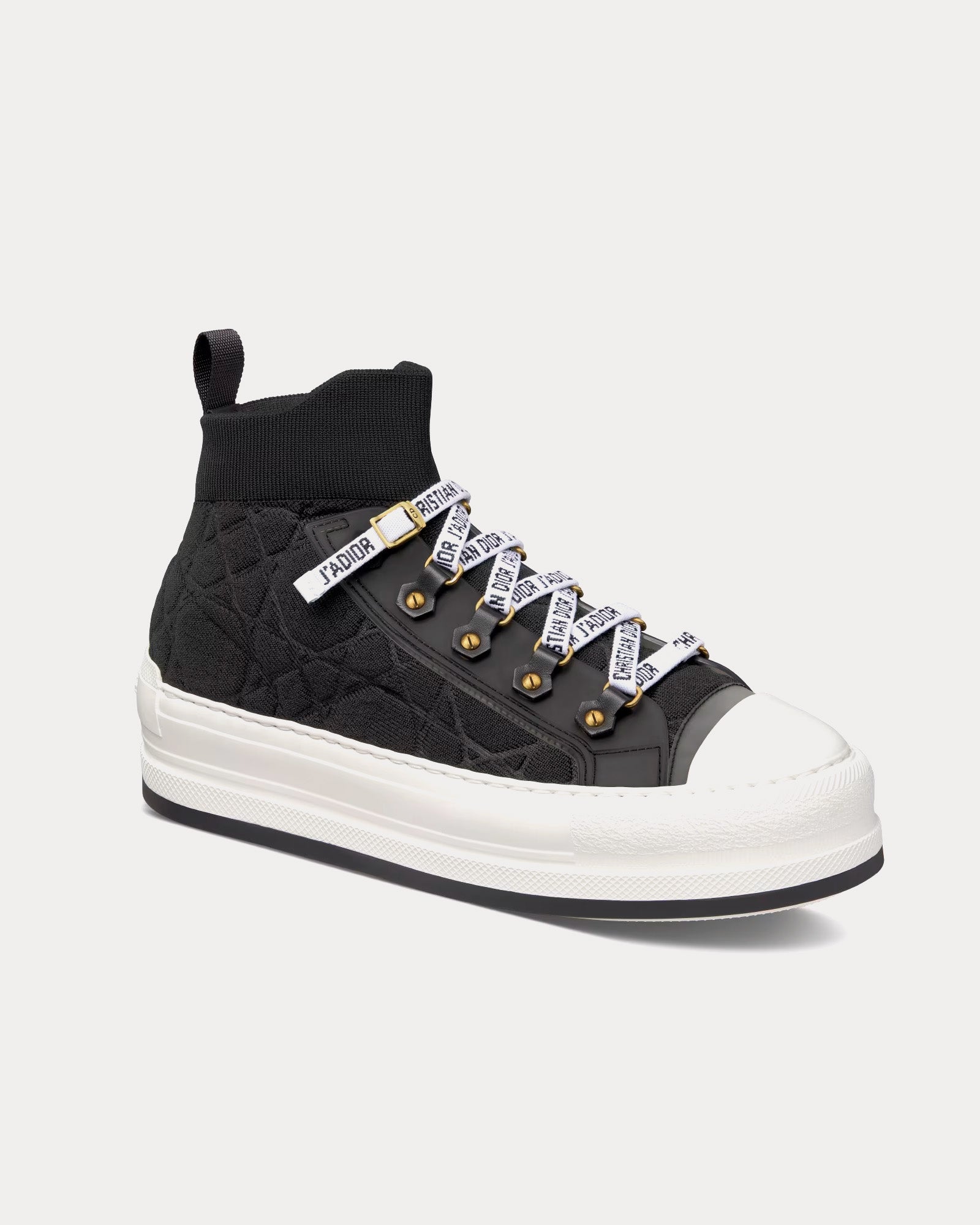 Dior Walk'n'Dior Platform Black Macrocannage Technical Mesh High Top Sneakers - 3