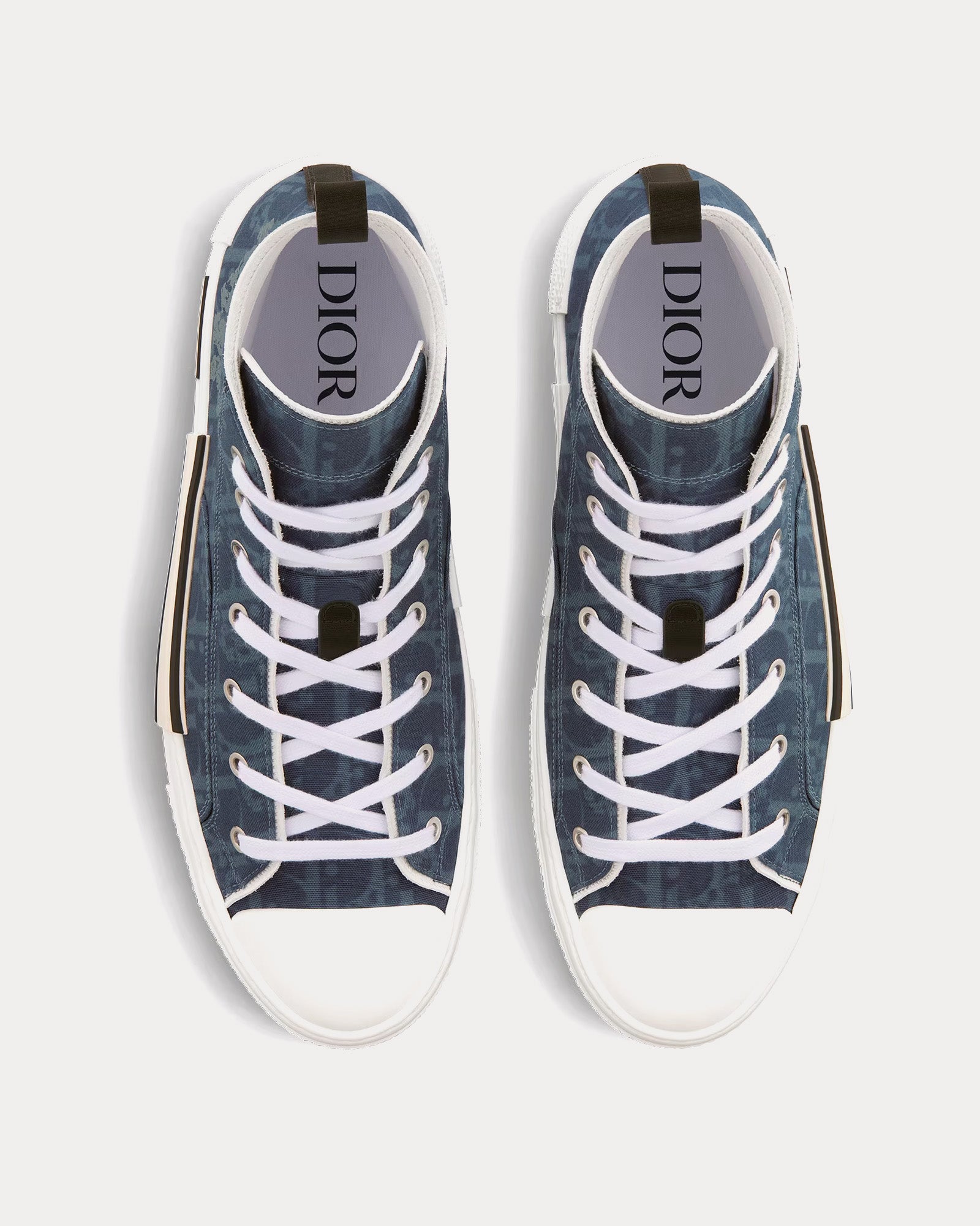 Dior x Denim Tears Dior Tears B23 Blue Dior Oblique and Peace Sign Dior Tears Denim High Top Sneakers - 2