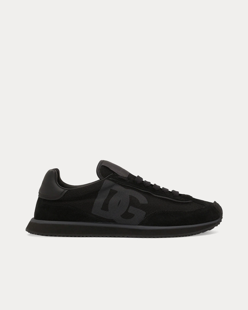 Dolce & Gabbana DG Cushion Mixed Material Black Low Top Sneakers - 1