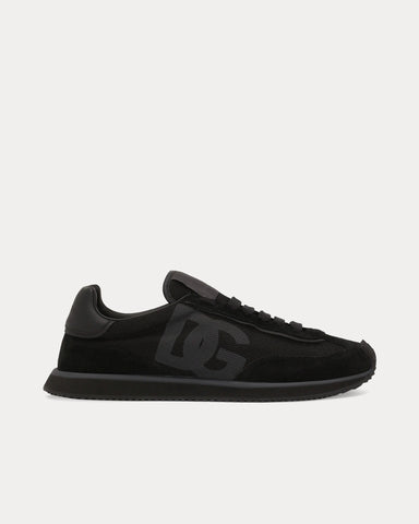 Dolce & Gabbana DG Cushion Mixed Material Black Low Top Sneakers