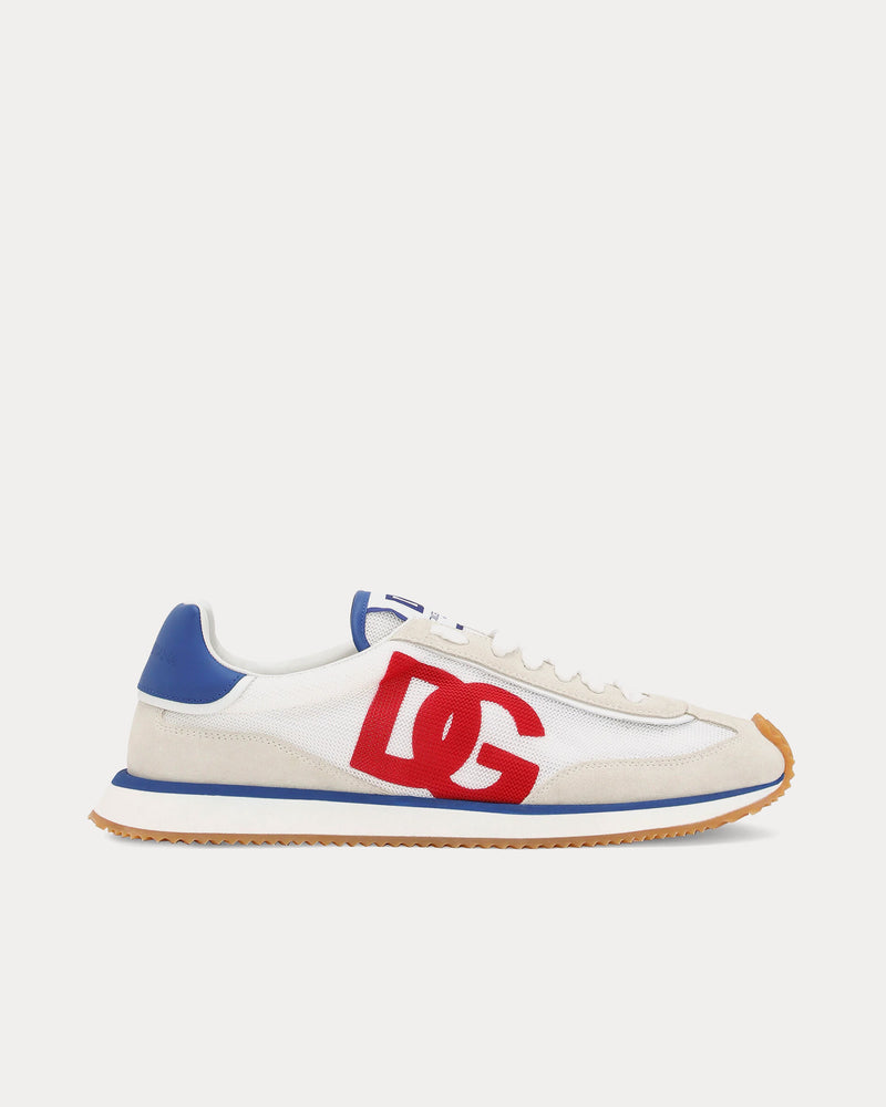 Dolce & Gabbana DG Cushion Mixed Material White / Red / Blue Low Top Sneakers - 1