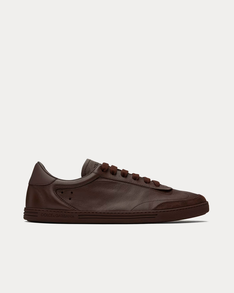 Dolce & Gabbana Saint Tropez Calfskin Ebony Low Top Sneakers - 1