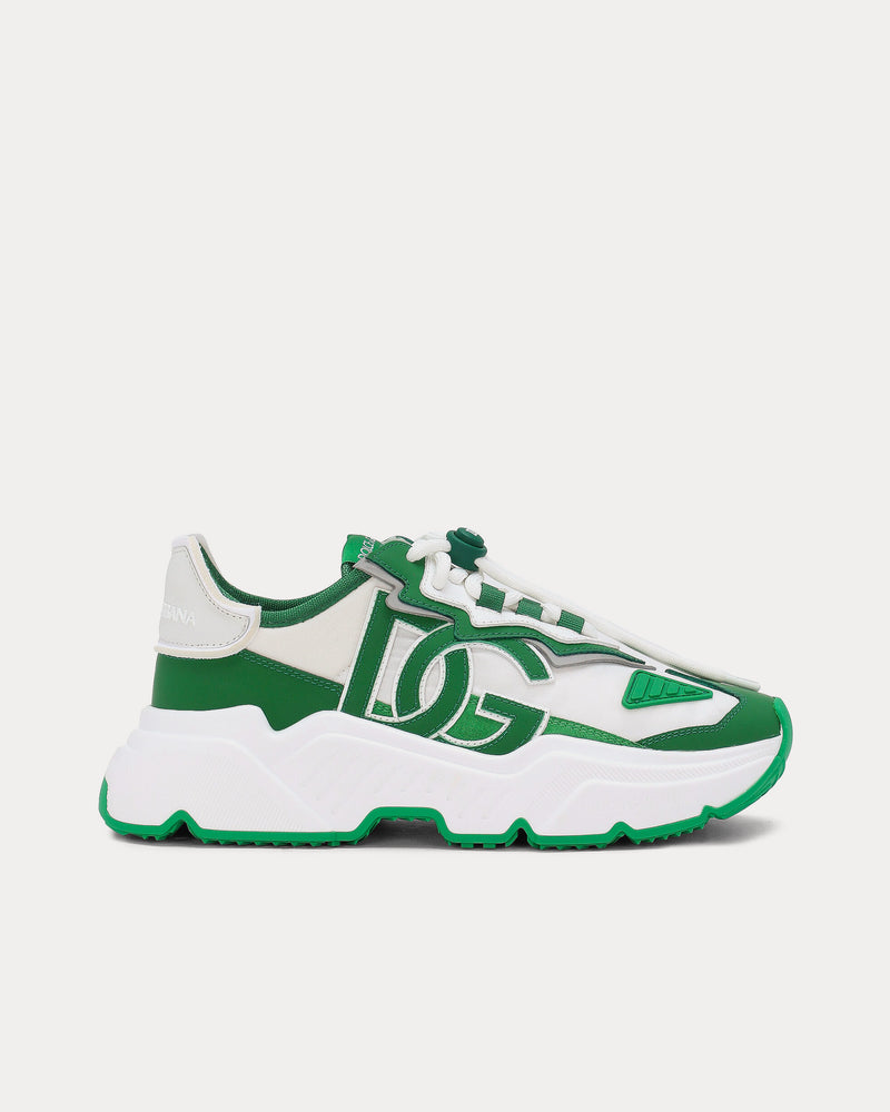 Dolce & Gabbana Daymaster White / Green Low Top Sneakers - 1