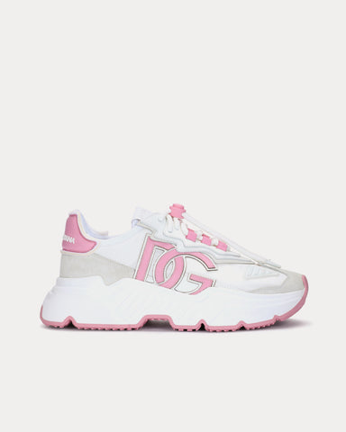 Dolce & Gabbana Daymaster White / Light Pink Low Top Sneakers