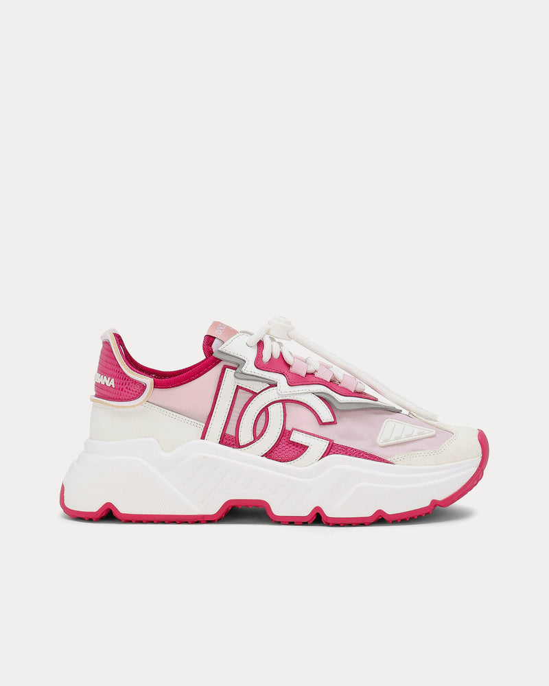 Dolce & Gabbana Daymaster White / Pink Low Top Sneakers - 1