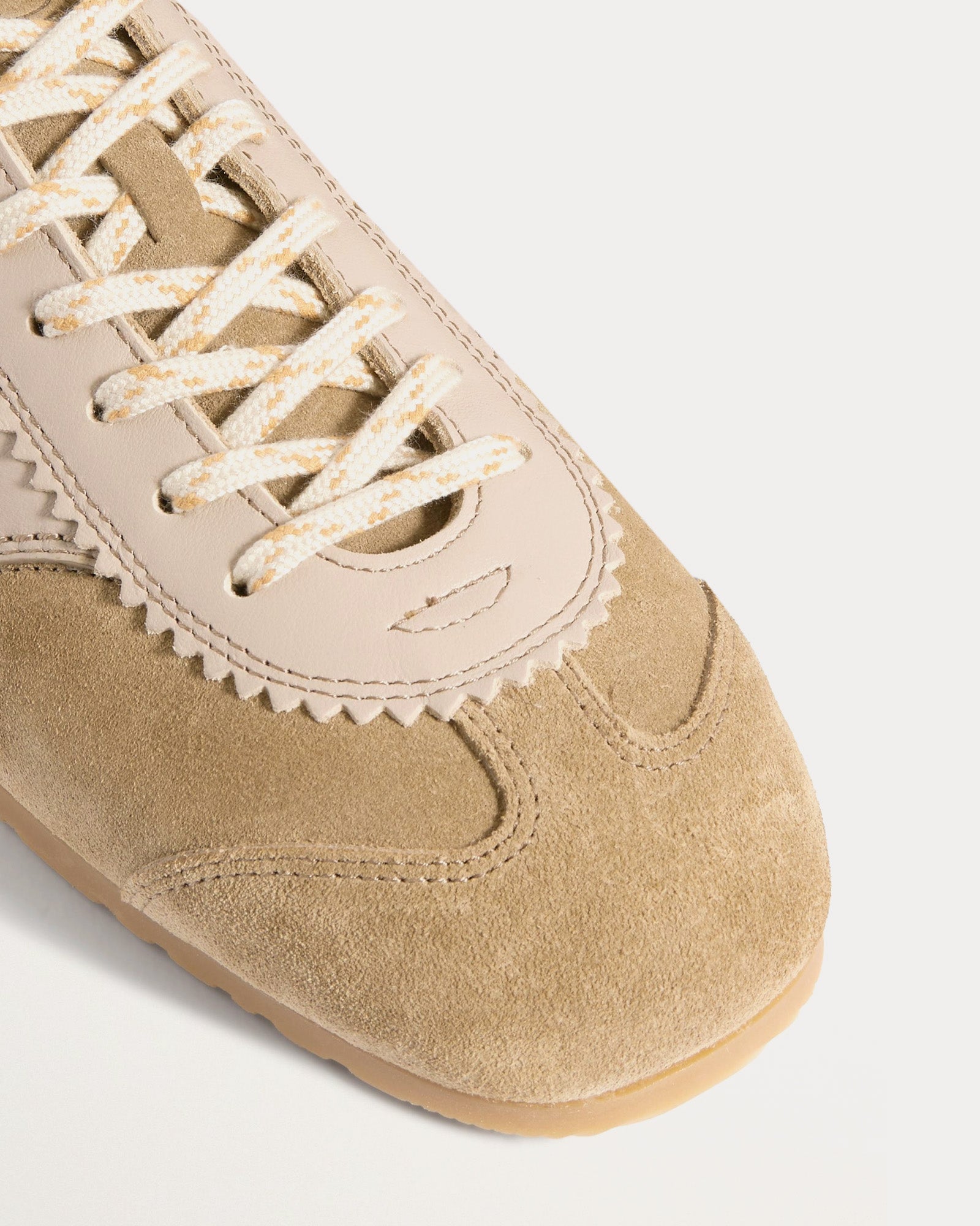 Dries Van Noten 70's Suede Beige Low Top Sneakers - 2