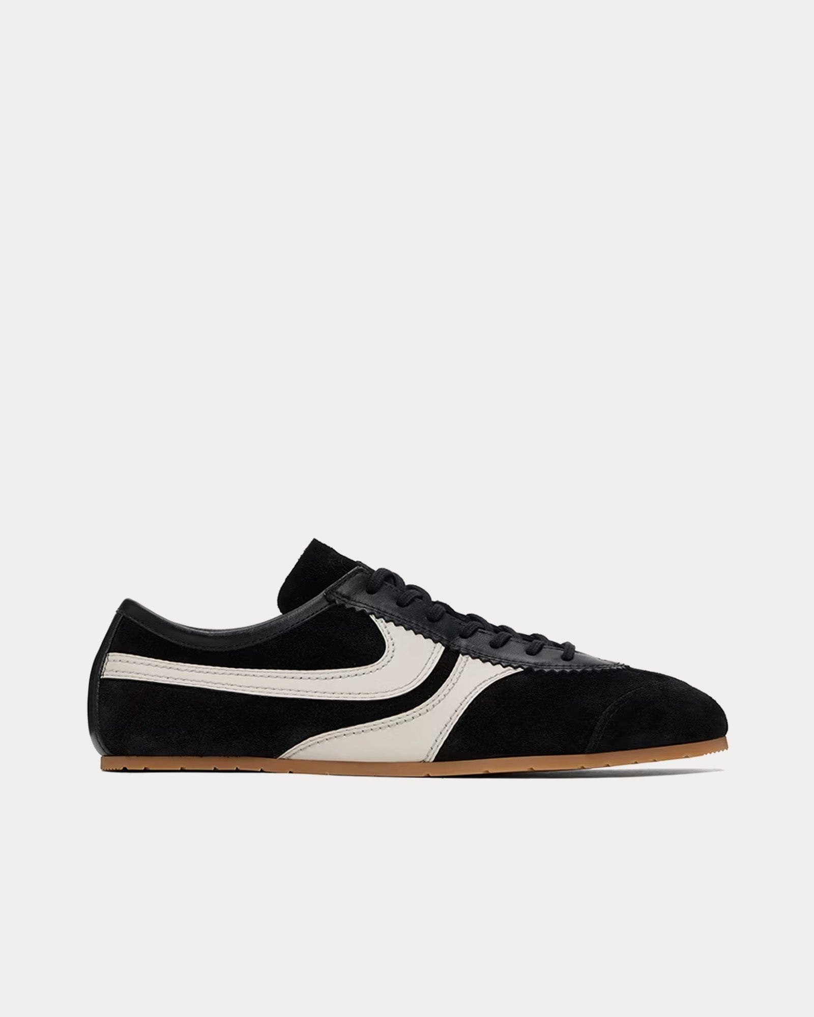 Dries Van Noten 70's Suede Black Low Top Sneakers - 1